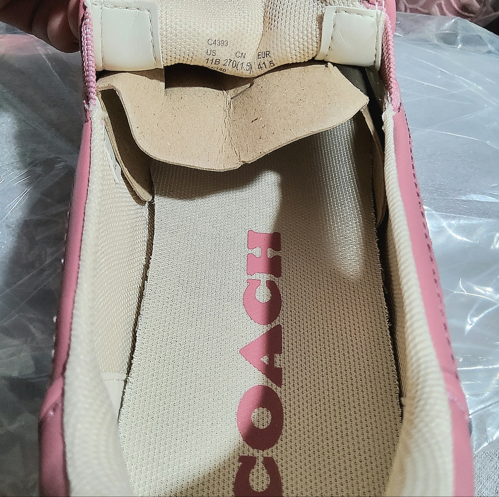 COACH PINK WELLS SLIP-ON SNEAKERS IN SIZES 9.5 & 11 - Picture 8 of 9